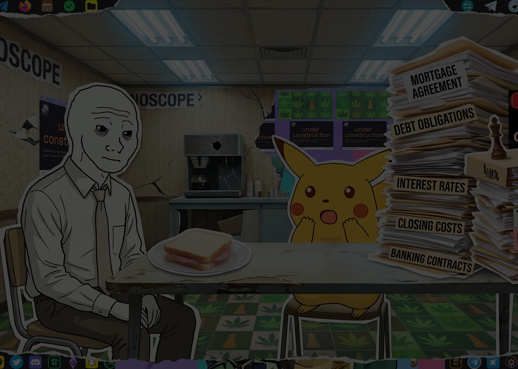 Office worker background